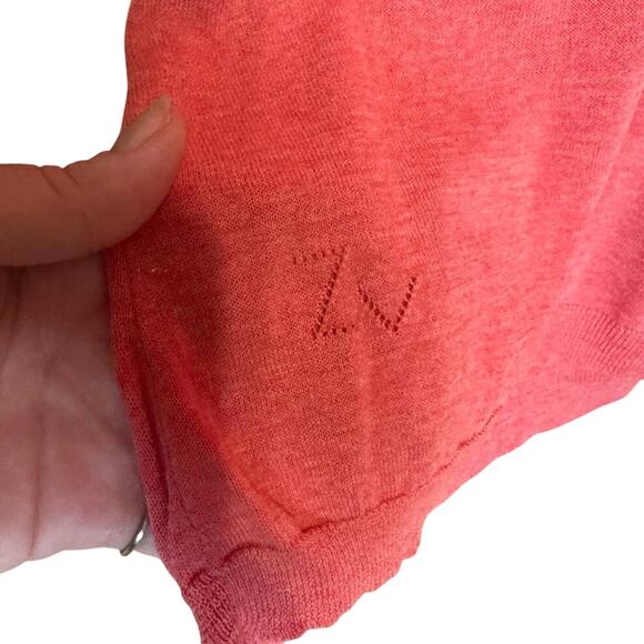 Zadig And Voltaire Rimo Metallic Knit Dress Tee Shirt Mini Coral Pink Size XS - Picture 9 of 16